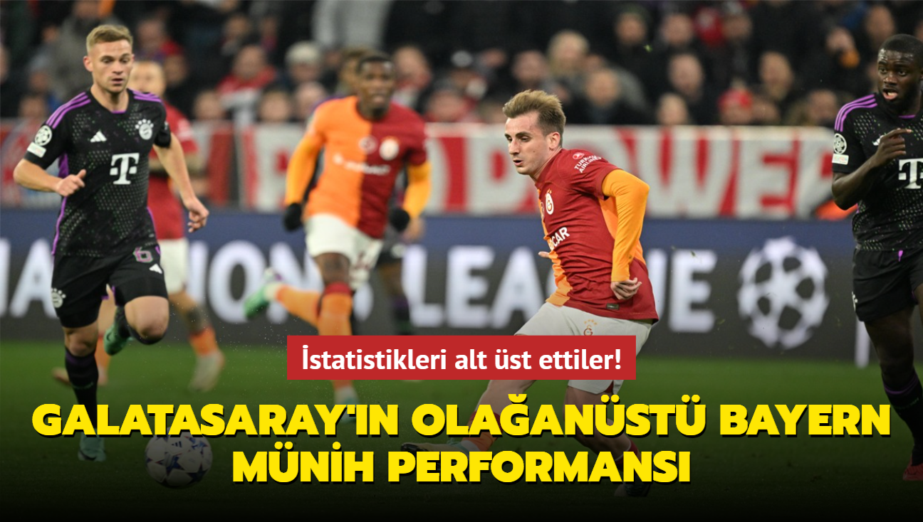 statistikleri alt st ettiler! Galatasaray'n olaanst Bayern Mnih performans