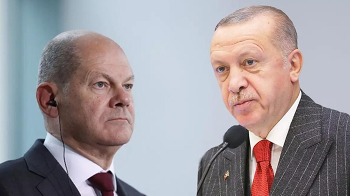 Almanya Babakan Scholz 17 Kasm Cuma gn Bakan Erdoan ile grecek