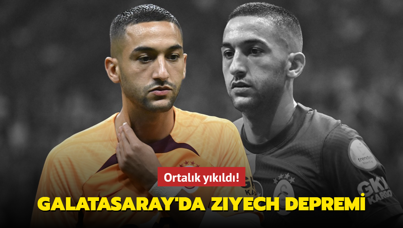 Galatasaray'da Hakim Ziyech depremi! Ortalk ykld...