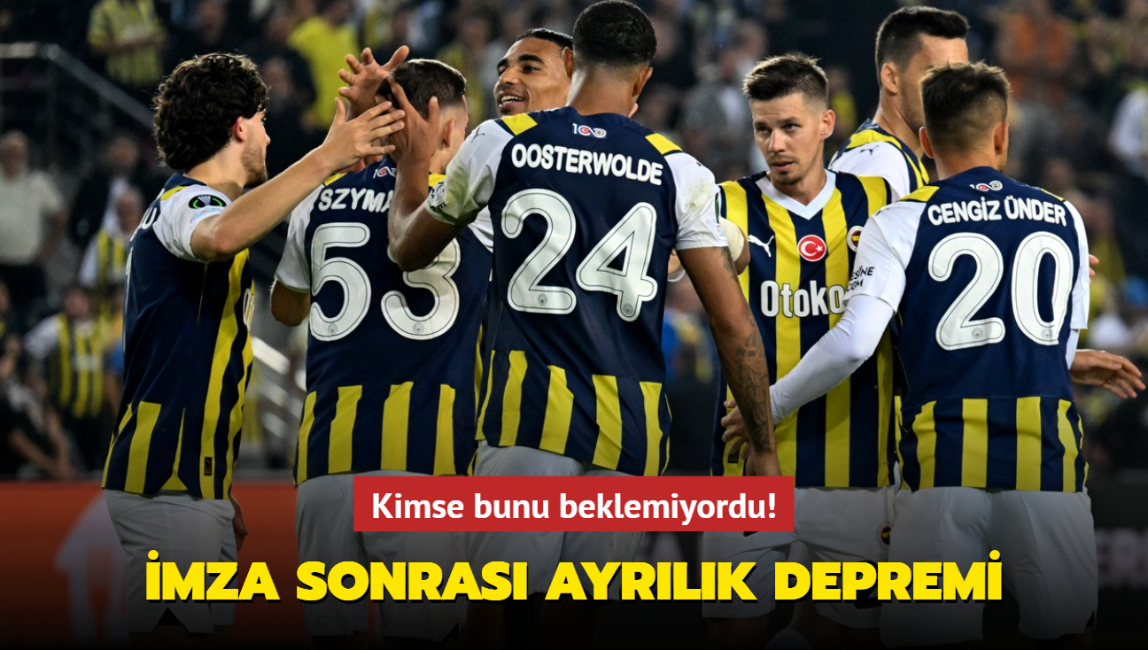 Kimse bunu beklemiyordu! Fenerbahe'de imza sonras ayrlk depremi