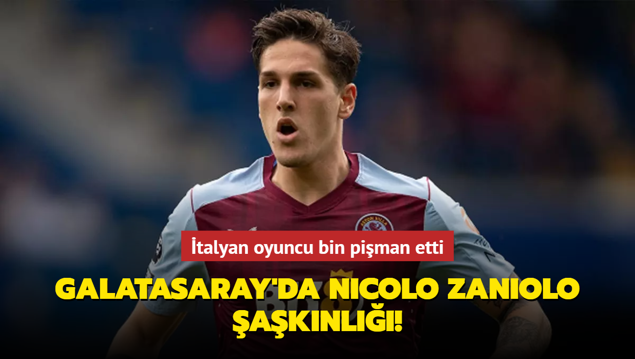 Galatasaray'da Nicolo Zaniolo aknl! talyan oyuncu bin piman etti...