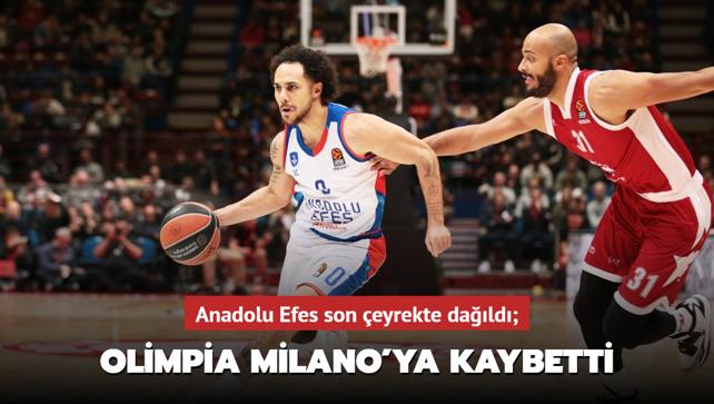 Anadolu Efes son eyrekte dald; Olimpia Milano'ya kaybetti