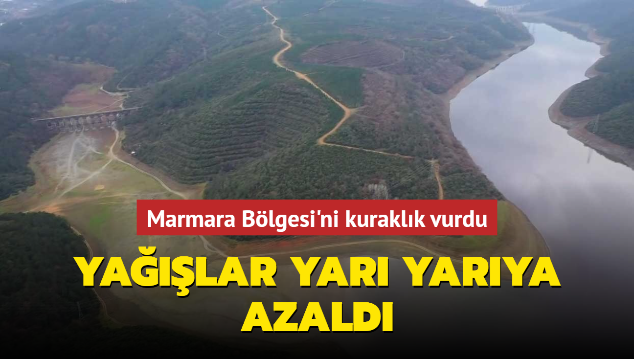 Yalar yar yarya azald... Marmara Blgesi'ni kuraklk vurdu