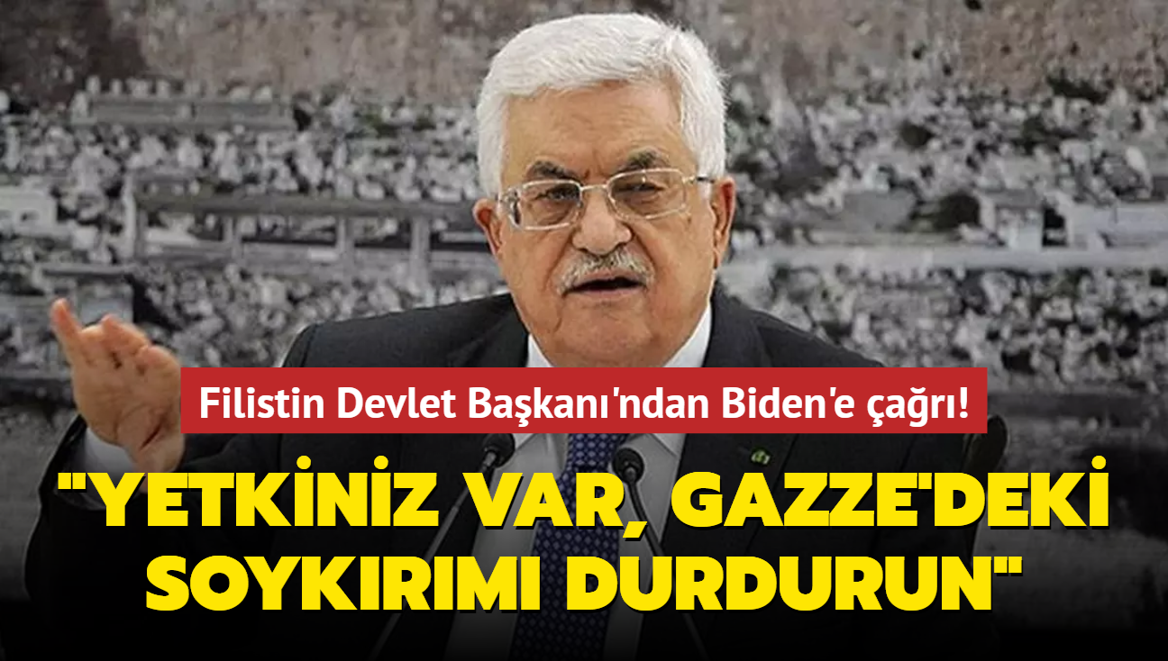 Filistin Devlet Bakan'ndan Biden'e ar: "Yetkiniz var, Gazze'deki soykrm durdurun"