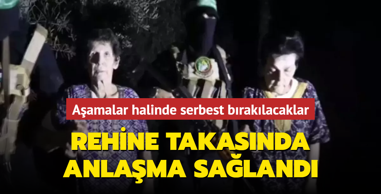 Rehine takasnda anlama saland... Aamalar halinde serbest braklacaklar