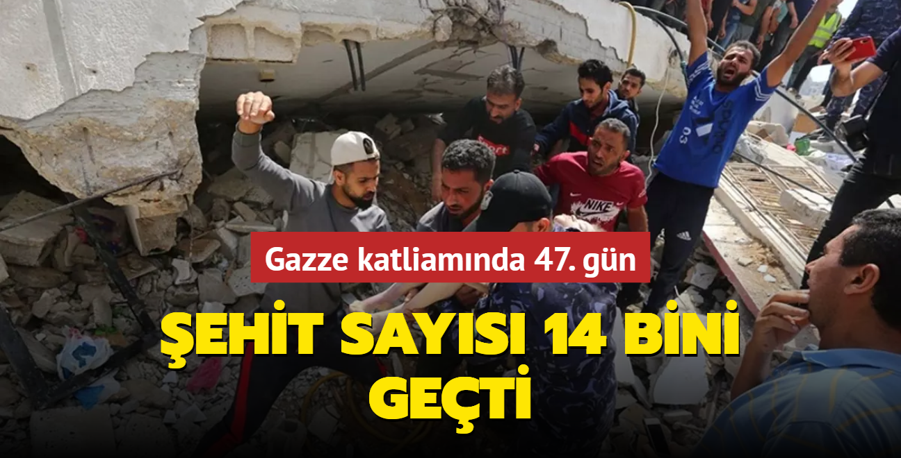 Gazze katliamnda 47. gn: ehit says 14 bini geti