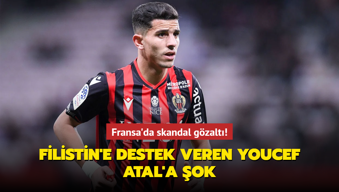 Fransa'da skandal gzalt! Filistin'e destek veren Youcef Atal'a ok