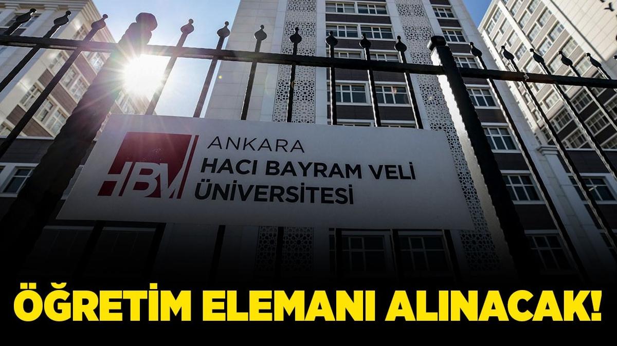 Ankara Hac Bayram Veli niversitesi retim Eleman alacak!