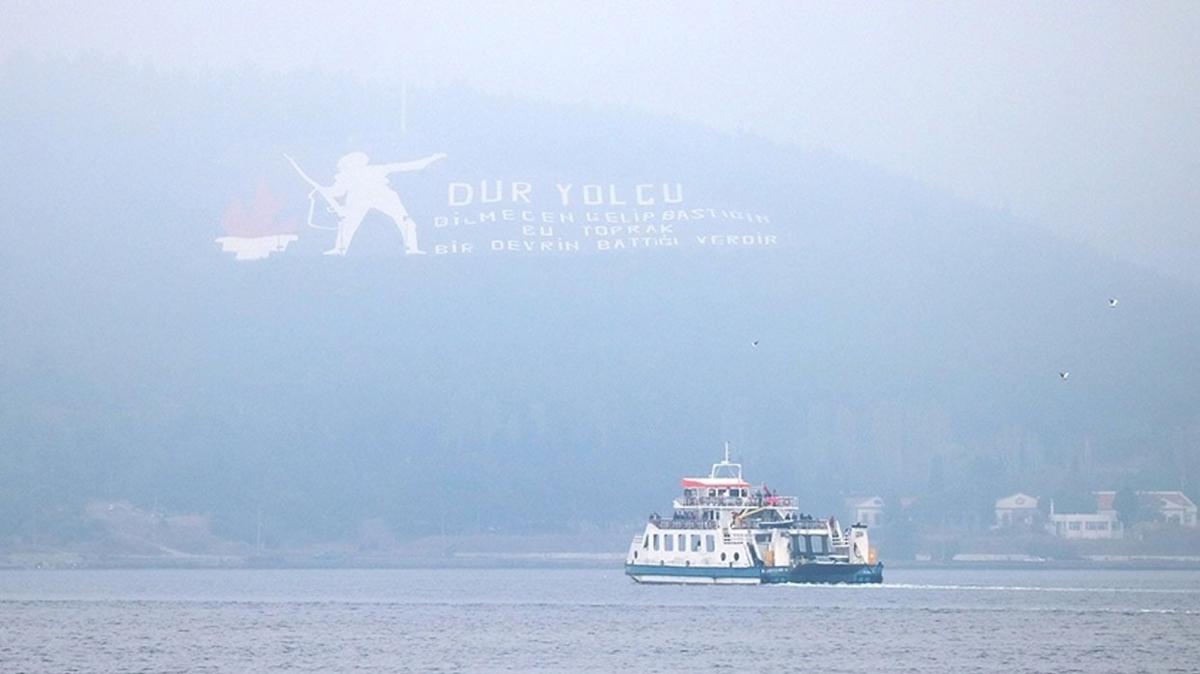 anakkale Boaz gemi trafiine kapatld