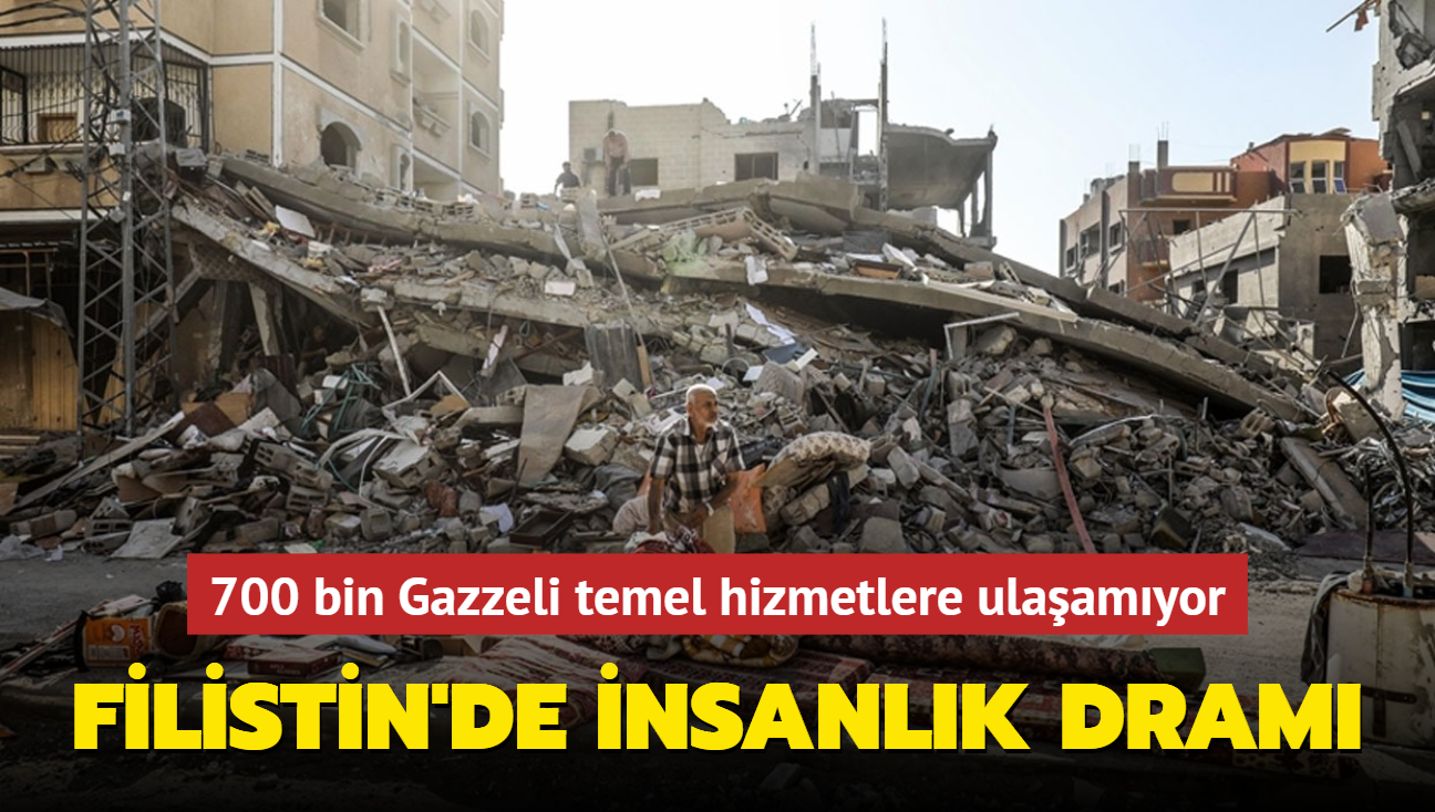 Filistin'de insanlk dram: 700 bin Gazzeli temel hizmetlere ulaamyor