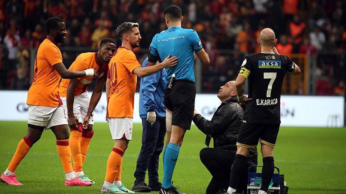 Galatasaray - Alanyaspor manda ilgin an: Hakem sakatland