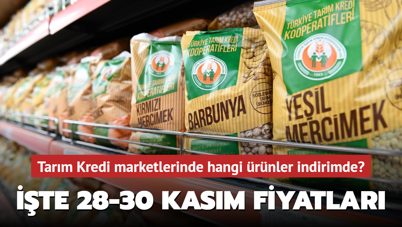 Tar�m Kredi marketlerinde hangi �r�nler indirimde? ��te 28-30 Kas�m fiyatlar�