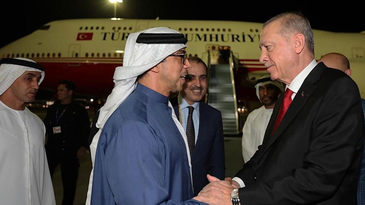 Bakan Erdoan Birleik Arap Emirlikleri'ne geldi: Dnya klim Eylemi Zirvesi'ne katlacak