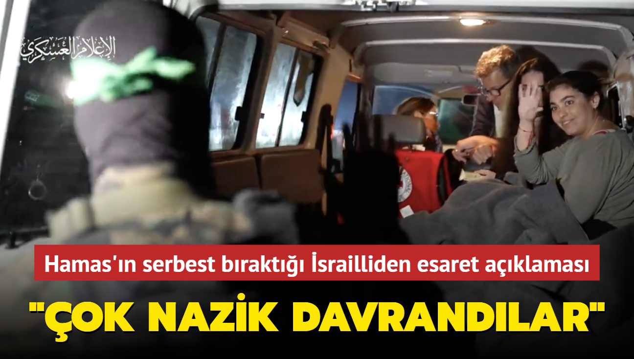 Kassam Tugaylar'nn serbest brakt srailliden esaret aklamas... "ok nazik davrandlar"