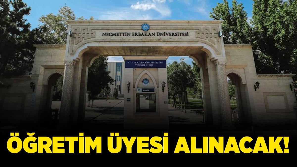 Necmettin Erbakan niversitesi 12 retim yesi alacak!