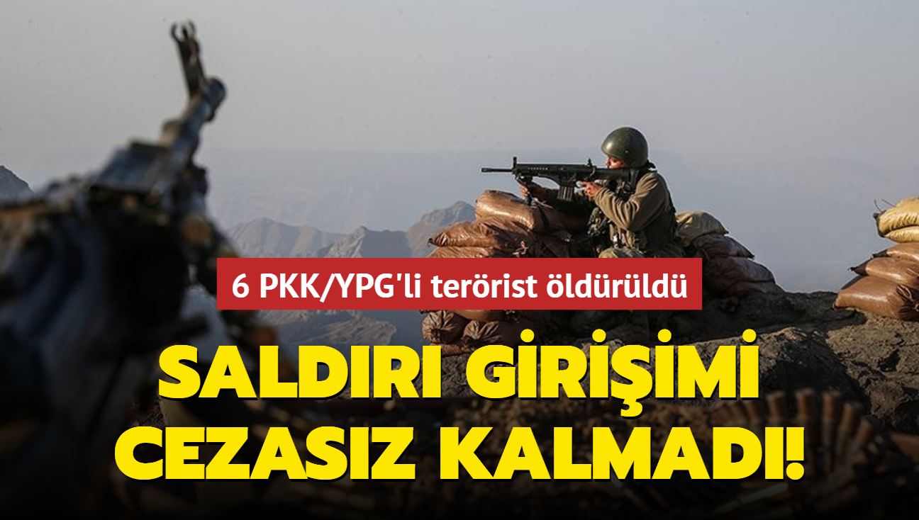 Saldr giriimi cezasz kalmad! 6 PKK/YPG'li terrist ldrld