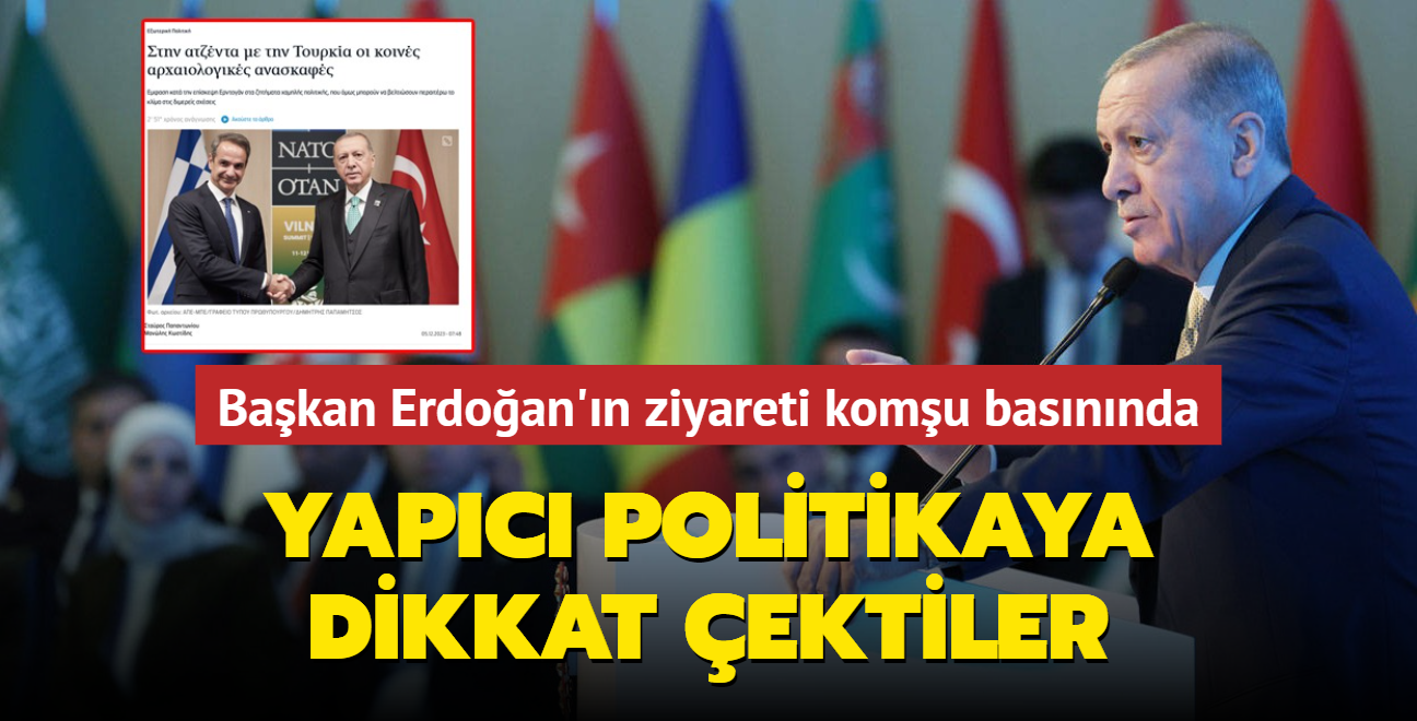 Bakan Erdoan'n ziyareti komu basnnda... Yapc politikaya dikkat ektiler