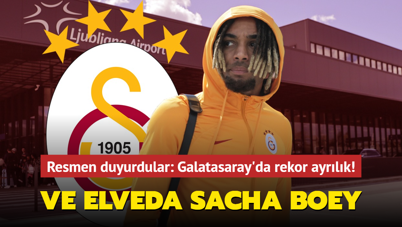 Ve elveda Sacha Boey! Transferi resmen duyurdular: Galatasaray'da rekor ayrlk...