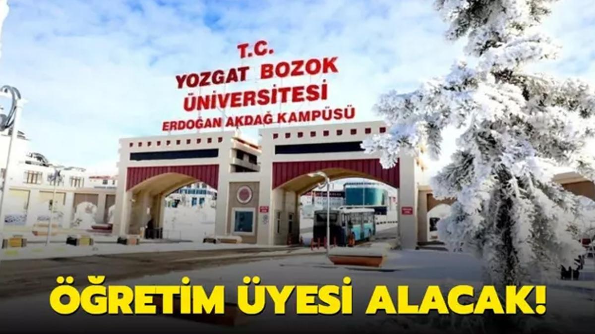 Yozgat Bozok niversitesi retim yesi alacak