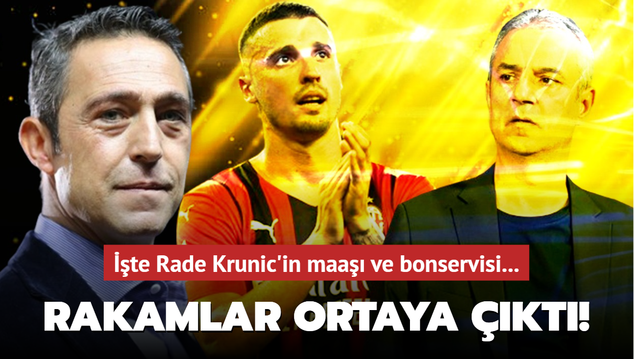 Rakamlar ortaya kt! te Rade Krunic'in Fenerbahe'deki maa ve bonservisi