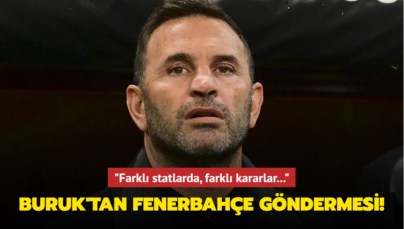 Okan Buruk'tan maç sonu Fenerbahçe göndermesi! "Farklı statlarda, farklı kararlar..."