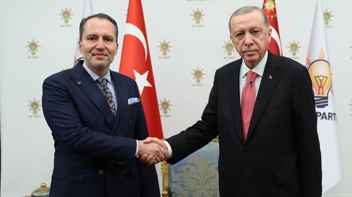 Başkan Erdoğan Fatih Erbakan'ı kabul etti
