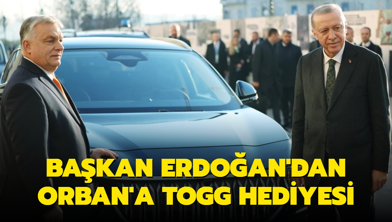 Bakan Erdoan'dan Orban'a Togg hediyesi