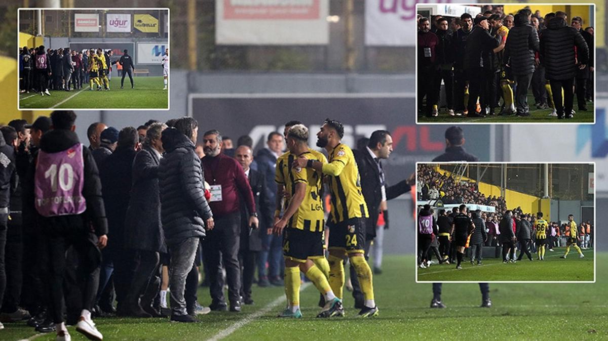stanbulspor-Trabzonspor mcadelesi yarda kald! stanbulspor sahadan ekildi