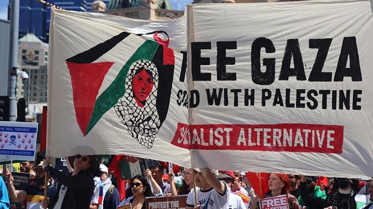 Avustralya'da Filistin destekisi sunucu iten karld