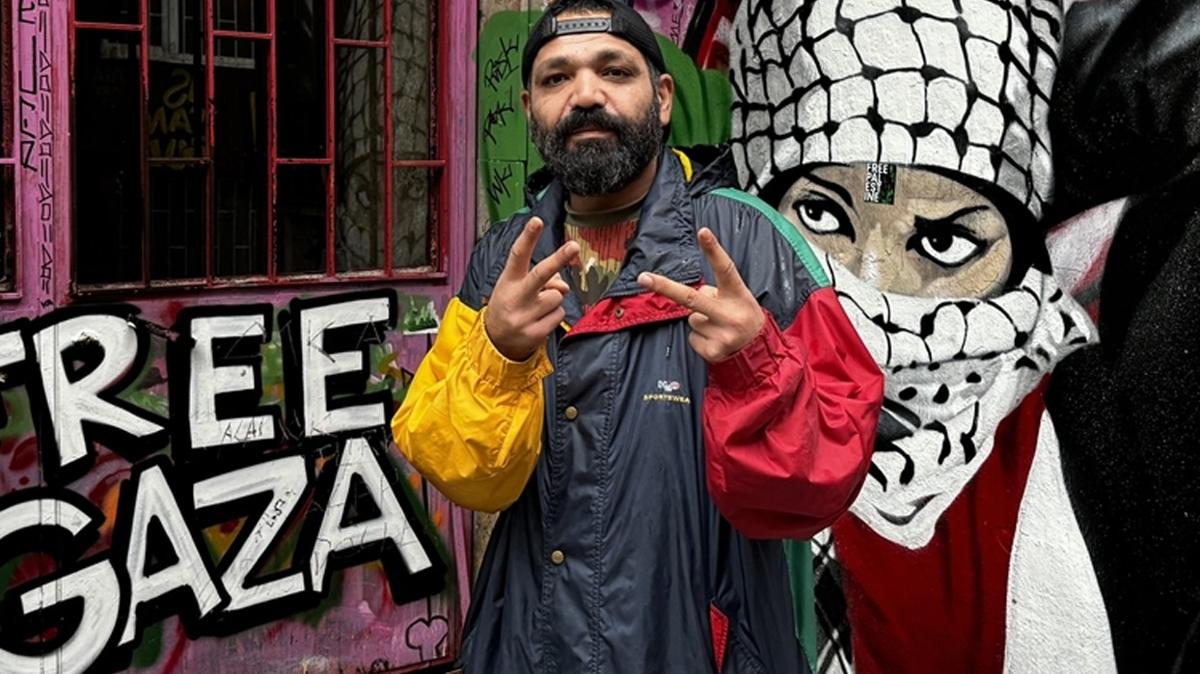 Rap Selo'nun srail'in saldrlarn protesto eden arks kstland