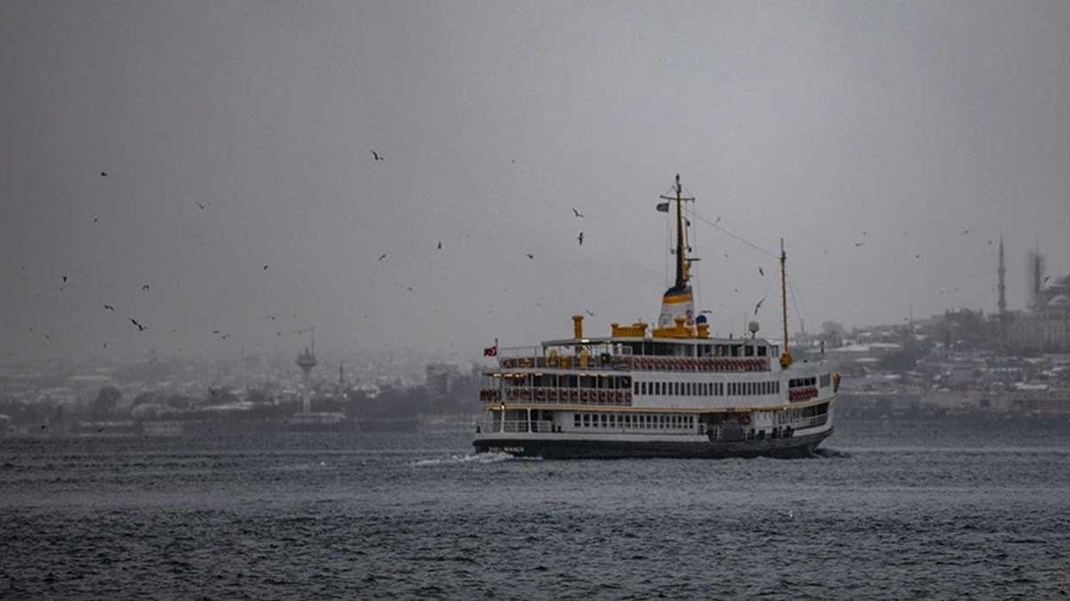 stanbul'da vapur seferleri yaplamyor