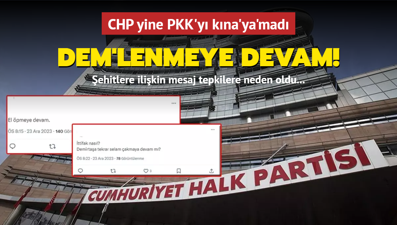 DEM'lenmeye devam!... CHP yine PKK'y kna'ya'mad