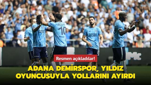 Resmen akladlar! Adana Demirspor, yldz oyuncusuyla yollarn ayrd