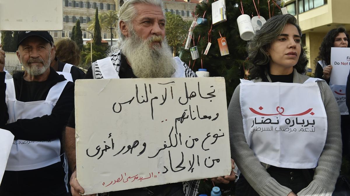 Lbnan'da ila krizi... Hastalar tepki gsterdi