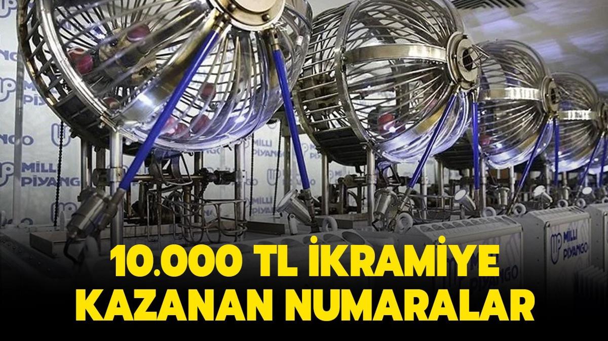 2024 ylba Milli Piyango 10.000 TL kazanan rakamlar hangileri" te 10 bin TL kan numaralar...