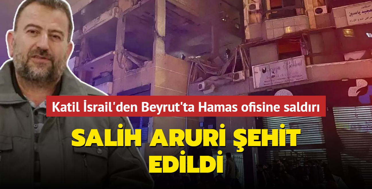 Katil srail'den Beyrut'ta Hamas ofisine saldr... Salih Aruri ehit edildi 