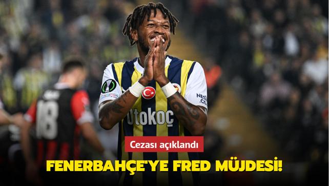 Fenerbahe'ye Fred mjdesi! Cezas akland