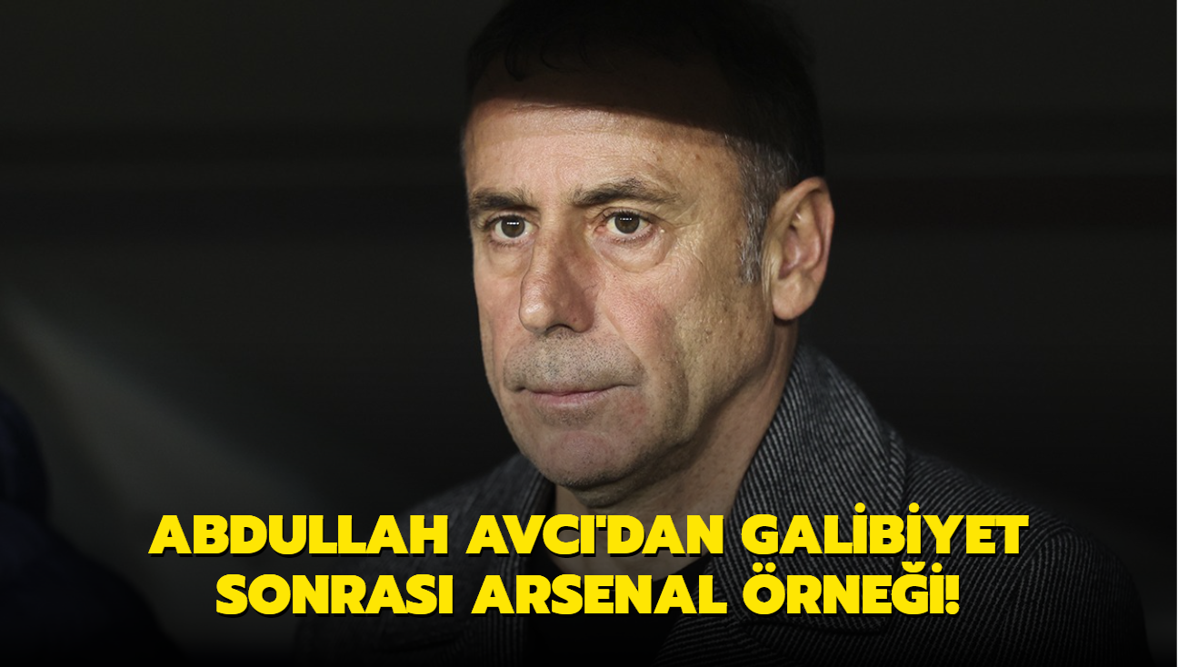 Abdullah Avc'dan galibiyet sonras Arsenal rnei!