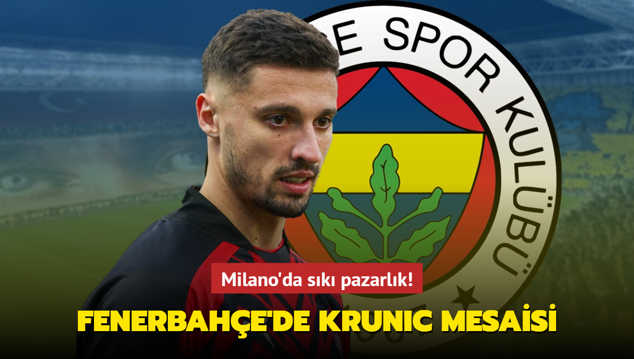 Fenerbahe'de Rade Krunic mesaisi! Milano'da sk pazarlk