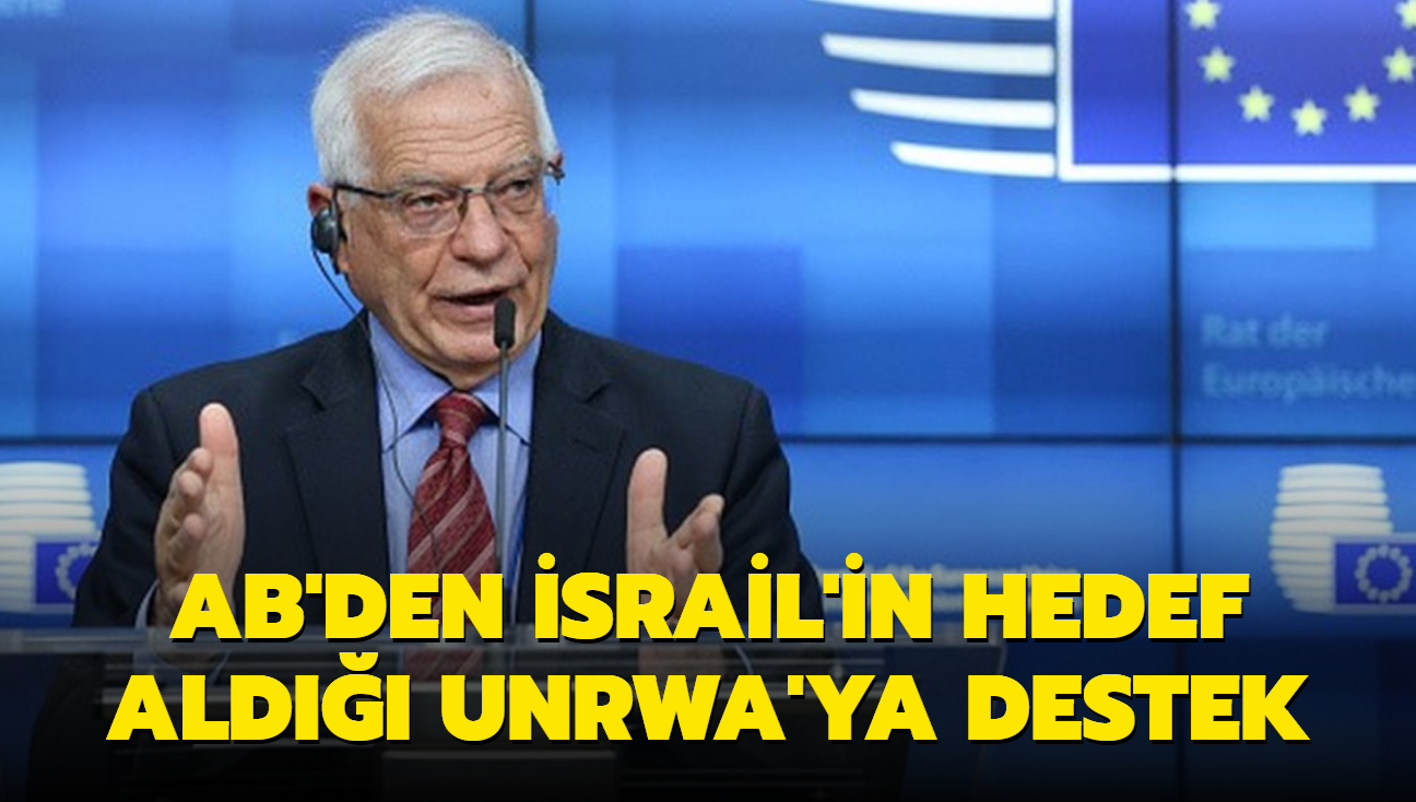 AB'den srail'in hedef ald UNRWA'ya destek