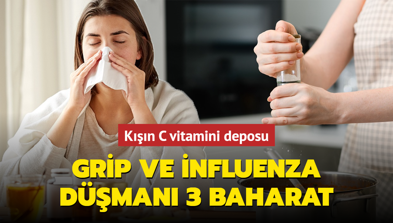 Grip ve influenza dman 3 baharat! Kn C vitamini deposu