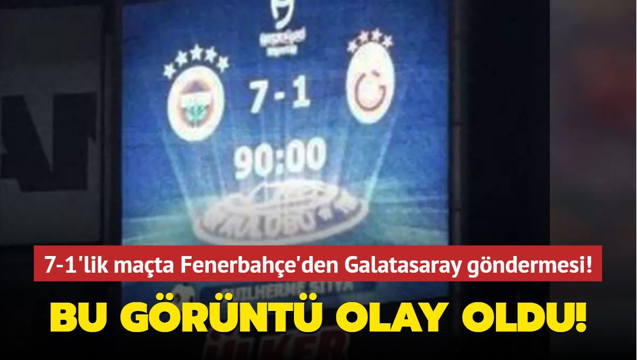 7-1'lik mata Fenerbahe'den Galatasaray gndermesi!