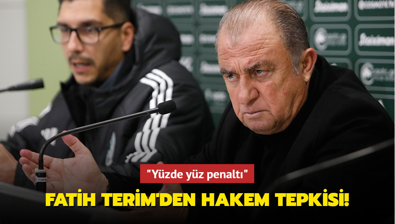 Fatih Terim'den hakem tepkisi! "Yzde yz penalt"