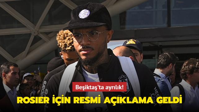 Beikta'ta ayrlk! Valentin Rosier iin resmi aklama geldi