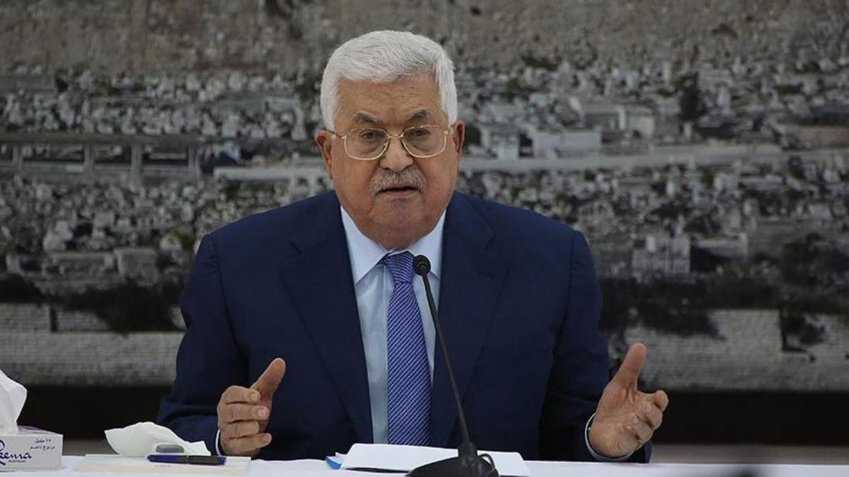 Filistin Devlet Bakan Mahmud Abbas, talya Dileri Bakan ile grt
