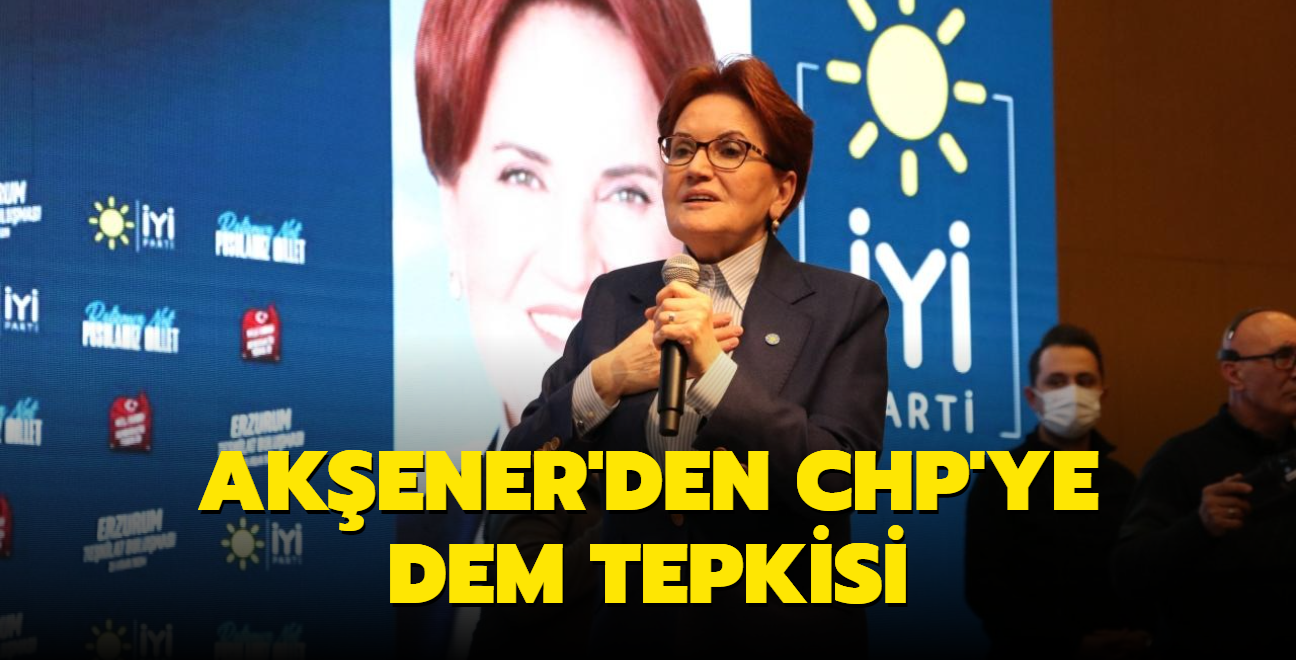 Akener'den CHP'ye DEM tepkisi