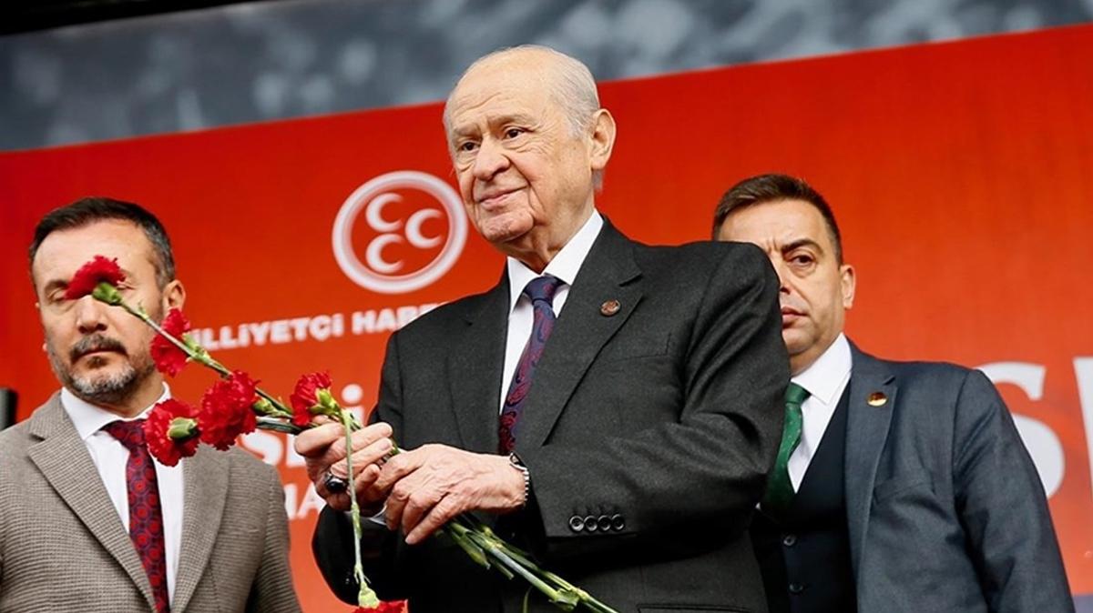 MHP Lideri Baheli sahaya iniyor... "Cumhur bizim, Trkiye hepimizin"