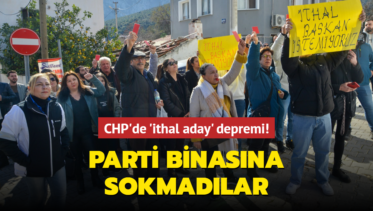 CHP'de ithal aday depremi! Karaburun Belediye Bakan Aday Nuren Balc'y parti binasna sokmadlar