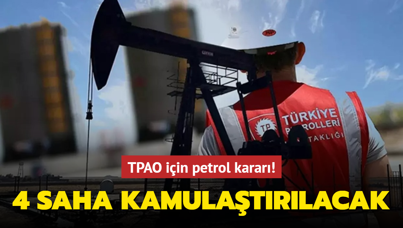 TPAO iin petrol karar: 4 saha kamulatrlacak