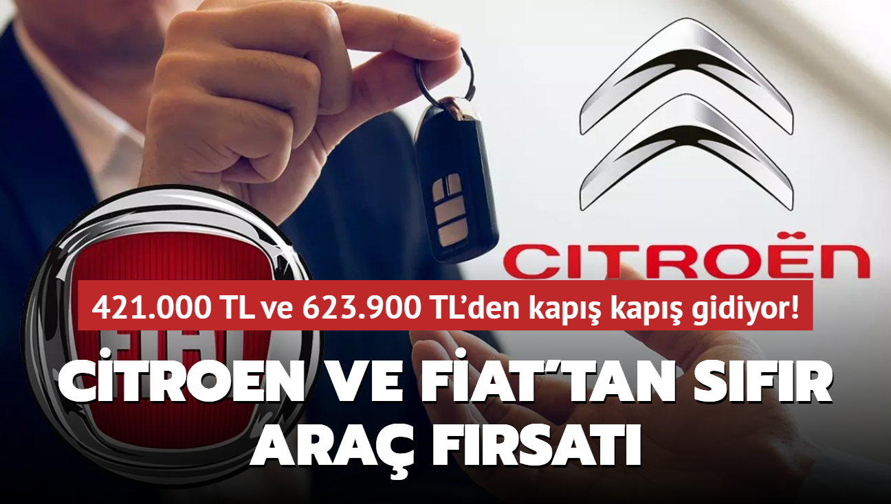 Citroen ve Fiat'tan sfr ara frsat: 421.000 TL ve 623.900 TL'den kap kap gidiyor!